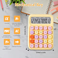 Miniatyrbillede 2 af 8: Bordberegner 2 stk., Farverig Beregner med 12-cifret Display, Standard Funktionsberegner med Store Tastaturknapper