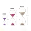 Miniatyrbilde 5 av 9: 5/30/60 Minutters Rund Sandklokke Personlighet Glass Timeglass Ornament Nyhet Tidshåndteringsverktøy Glod 60Mins Glod 60Mins