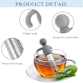 Miniatyrbilde 4 av 5: 2 stk. Teinfuser for løst te, 304 rustfritt stål finmasket løs teinfuser, rustfritt stål for løs te, te sil for løs te finmasket