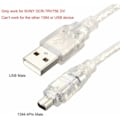 Pikkukuva 2 / 5: USB-uros-Firewire IEEE 1394 4-nastainen iLink-sovitinkaapeli Sony DCR-TRV75E DV:lle