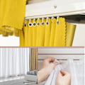 Miniatyrbillede 3 af 8: 100 stk Gardin Glide Glider Skinner Gardin Glide med Foldbare Kroge Gardinskinne Glide Kroge til 11 mm