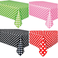Miniatyrbillede 3 af 4: 1 stk (Gul) Rektangulær 137 x 183 cm Polka Dot PVC Voksdug Bord