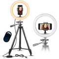 Miniatyrbild 1 av 2: Ring Light Model 201m. stativ max. 167 cm & Bluetooth fjärrkontroll