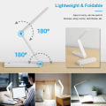 Miniatyrbild 8 av 8: LED bordslampa hopfällbar, dimbar, batteridriven Vit