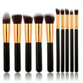 PRO Make-up-pensler, sort/guld - 10 stk.