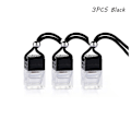 Miniatyrbild 1 av 9: Hängande Diffuser Luftfräschare Bilparfymflaska Doft Tomma Glasflaskor black-3PCS