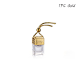Miniatyrbild 1 av 9: Hängande Diffuser Luftfräschare Bilparfymflaska Doft Tomma Glasflaskor gold-1PC