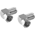 Miniatyrbillede 1 af 4: 2X vinklet satellit-tv-adapter (90 grader vinklet satellit-antenneadapter) (koaksial F-kobling til F-stik) til e.672-antennekabel