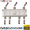 Miniatyrbild 1 av 4: TronicXL 6 Way Splitter BK Premium Satellit TV Antenn Kabel Adapter för Freeview SAT Kabel TV dvbs dvbs2 DVBT