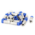 Miniatyrbild 2 av 4: 20st RG6 Coax Adapter Connector F passande Satellitkabelkompression Blå