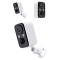 Miniatyrbild 1 av 4: KAMERA FULL HD 1080p på Batteri WIFI IP65 CMOS 2 Mega pixlar Inbyggd Siren Videoövervakning Tracking VIT