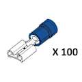 Miniatyrbillede 1 af 2: Hunterminal 4,8 mm blå fbf4/100 til at krympe 100 stykker