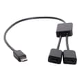 Micro USB till Dubbla Portar Micro USB Hona Hubb Kabel För Laptop PC Mus Flash Disk 1Till2 Port