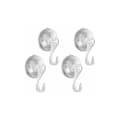 CHAM - DÖSE 4 sugkoppskrokar i förpackning, transparenta, återanvändbara, robusta sugkoppskrokar