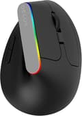 Til Delux M618c Ergonomisk Trådløs Vertikal Mus, 2,4 GHz 6 Knapper 1600 dpi Optisk Bærbar Computermus (sort)