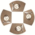 Runda bordstabletter, 4-delars set, kilformade, värmebeständiga 4PC