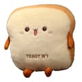 Rolig Toast Reseplats Varm Handske Sov Kudde Söt Fluffig Bröd