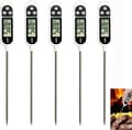 Set med 5 digitala termometrar, stektermometer, kötttermometer, LCD grill BBQ kött, grilltermometer