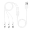 Miniatyrbilde 1 av 5: USB til Micro USB Splitterkabel Hurtigladekabel Data Sync Kabel PVC-belegg Splitterkabel Datakabeltilbehør Hvit color:White