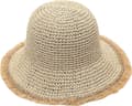 Dame sommer flosset stråbøtte-solhatte floppy bredskygget strandstråbøttehat (stor/60cm)