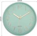 Väggklocka 12-tums tyst icke-tickande väggklocka (grön)