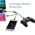 Miniatyrbilde 2 av 5: USB til Micro USB Splitterkabel Hurtigladekabel Data Sync Kabel PVC-belegg Splitterkabel Datakabeltilbehør Hvit color:White