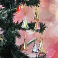12 stycken julgrans solfångande kristaller juldekorationer