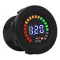12V Digital Voltmeter med LED-display Vattentät DC Voltmeter Digital Rund Panel för Båt Fordon Motorcykel Lastbil ATV UTV Husvagn
