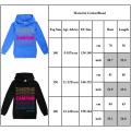 Miniatyrbild 4 av 4: Kids ZAMFAM Print Hoodie Pullover Top Jumper Huvtröja black 140cm