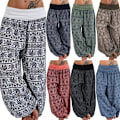 Pikkukuva 1 / 9: Dam Baggy Harem Byxor Leggingsit Hippie Yoga Byxor red 4XL