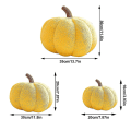 Miniatyrbillede 2 af 5: Halloween græskar pude dekoration, græskar plys pude fleece fyldte græskar dekoration Halloween græskar pude til sofa, blød Halloween pumpe green 7.87*3.93in