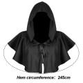 Miniatyrbillede 3 af 5: Halloween Cowl Hat Vintage Middelalder Cowl Hat Cosplay kostume brun black