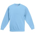 Miniatyrbilde 1 av 3: Fruit Of The Loom Kids Unisex Classic 80/20 Set-In Sweatshirt ( Sky Blue 7-8
