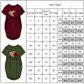 Pikkukuva 2 / 10: Ystävänpäivän rakkauskirjemekko lyhythihainen paitamekko Army Green 4XL