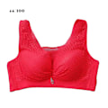 Miniatyrbillede 1 af 5: Trådløs BH Damer Åndbar Push Up Bralette Girl Lace Mesh Red 44/100