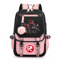 Pikkukuva 1 / 5: roblox reppu lasten reput reppu USB-liitännällä 1kpl rosa