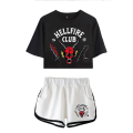 Miniatyrbillede 1 af 2: Stranger Things Sæson 4 Hellfire Club Top Shorts