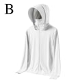 Pikkukuva 1 / 11: Kevyt aurinkosuojavaatteet Pitkähihainen jääsilkkihuppari Women - White 4XL