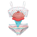 Miniatyrbild 1 av 2: Toddler Baby Flickor Barn Printed badkläder Badkläder i ett stycke Monokini Ice Cream 1-2 Years