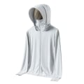 Miniatyrbilde 2 av 11: Lette solbeskyttelsesklær Langermet hettegenser i issilke Men - Gray 4XL