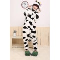 Miniatyrbild 1 av 6: Halloween Unisex Onesie Kigurumi Fancy Dress Kostym Huvtröjor Pyjamas Sleep Wear-9-1 - Perfet Black Cow Black Cow XL for 180-190cm