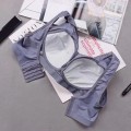 Pikkukuva 5 / 5: Langattomat rintaliivit naisten hengittävä Push Up Bralette Girl pitsiverkko blue 38/85