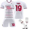 Miniatyrbild 1 av 2: Ac Milan Away Barn Herr Fotbollströja Träningströja Kostym 22/23 THEO 19 S
