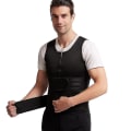Pikkukuva 4 / 5: Miesten Body Shaper Waist trainer Sauna Vest Double Belly Belly Laihdutus Hikiliivi Fitness XL
