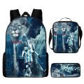 Pikkukuva 1 / 5: 3kpl/setti jalkapallotähti Lionel Messi -reppu opiskelija-koululaukku P2 Only Backpack