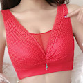 Miniatyrbillede 5 af 5: Trådløs BH Damer Åndbar Push Up Bralette Girl Lace Mesh Red 40/90