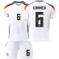 Miniatyrbillede 1 af 2: Tyskland Hjemme EM 2024 Trøje Fodboldtrøje Børn Herre Kit Nr.6 Kimmich sockless sockless 22