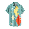 Pikkukuva 1 / 3: Retro Button Down Paidat Miesten 50S Rockabilly Summer Topit #4 3XL