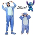 Miniatyrbillede 1 af 3: Børne Blue Stitch Tegnefilm Dyre Nattøj Fest Cosplay Kostume Suit Voksen M 4-5Years