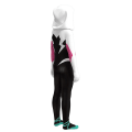 Pikkukuva 4 / 4: Ghost Spider-gwen-asu Cosplay-asu Juhlahaalari istuva lasten vaatteet Spiderman-kasvomaalaus 190cm 110cm